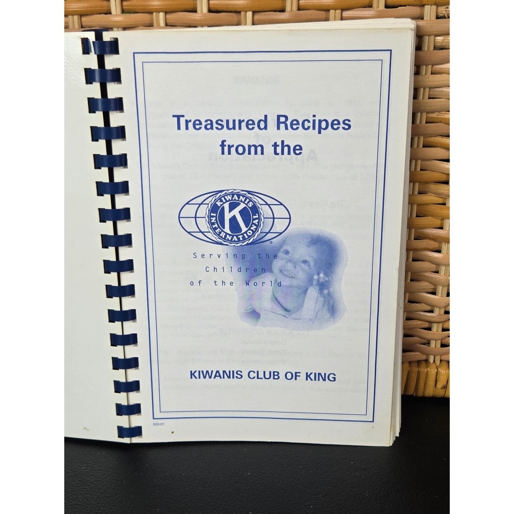 Kiwanis Club of King NC Treasured Recipes Community Cookbook 2001 Spiral Bound